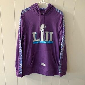 NFL Team Apparel Womens Purple Super Bowl LII Hoodie